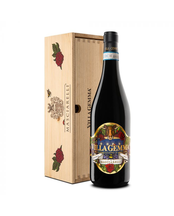 Rode wijnen  Villa Gemma Montepulciano d’Abruzzo Doc Riserva 2015 con Cassa Legno - Masciarelli Art Project 67,21&nbsp;€