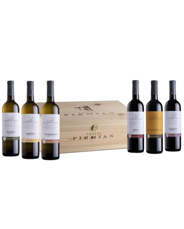 White wines  Confezione in legno da 6 bottiglie - Castel Firmian 74,75 â‚¬ White wines  Confezione in legno da 6 bottiglie - Castel Firmian 74,75 â‚¬