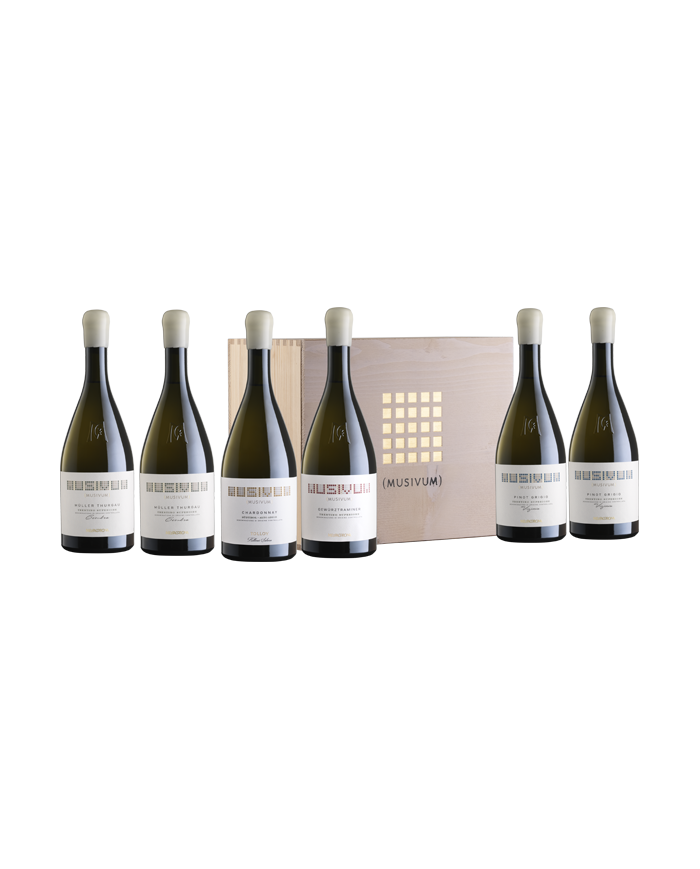 Witte Wijnen  Confezione in legno da 6 bottiglie miste - Musivum 248,00 €