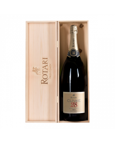 White wines  Cuvée 28 Trento DOC Confezione in Legno Jeroboam 3L - Rotari 114,00 € White wines  Cuvée 28 Trento DOC Confezione in Legno Jeroboam 3L - Rotari 114,00 €