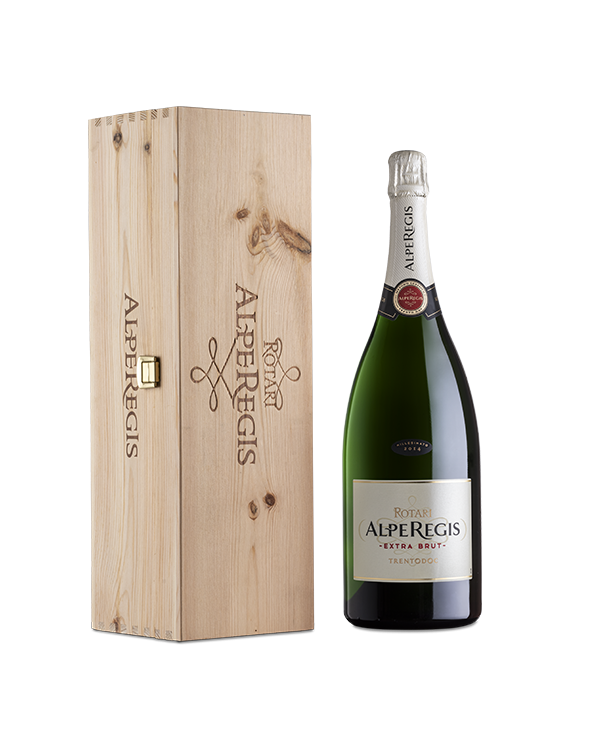 White wines  AlpeRegis Extrabrut 2014 Doppio Magnum Confezione Legno - Rotari 139,50 â‚¬ White wines  AlpeRegis Extrabrut 2014 Doppio Magnum Confezione Legno - Rotari 139,50 â‚¬