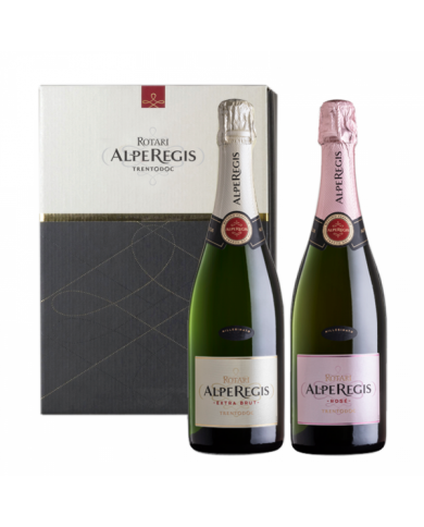 White wines  Cofanetto regalo AlpeRegis Extrabrut e AlpeRegis Rosé Trento DOC - Rotari 49,90 € White wines  Cofanetto regalo AlpeRegis Extrabrut e AlpeRegis Rosé Trento DOC - Rotari 49,90 €