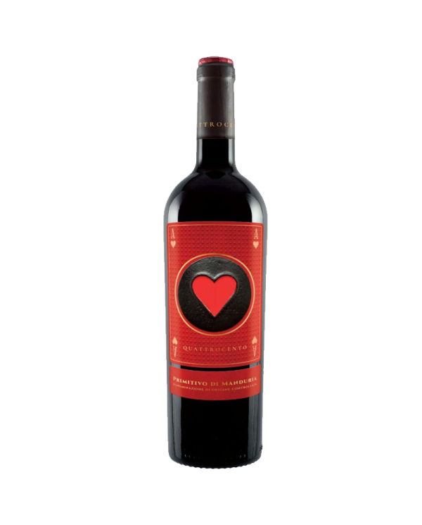 Vini Rossi  Quattrocento 4CENTO CUORI Primitivo Di Manduria DOC 2018 - Cinquesegni Art Winery - Fantini Farnese 22,26 â‚¬ Vini Rossi  Quattrocento 4CENTO CUORI Primitivo Di Manduria DOC 2018 - Cinquesegni Art Winery - Fantini Farnese 22,26 â‚¬
