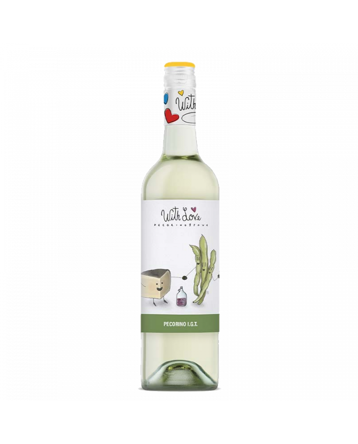 Witte Wijnen  Pecorino Terre di Chieti I.G.T. 2022 With Love Pecorino e Fave - Torri Cantine 5,10 €