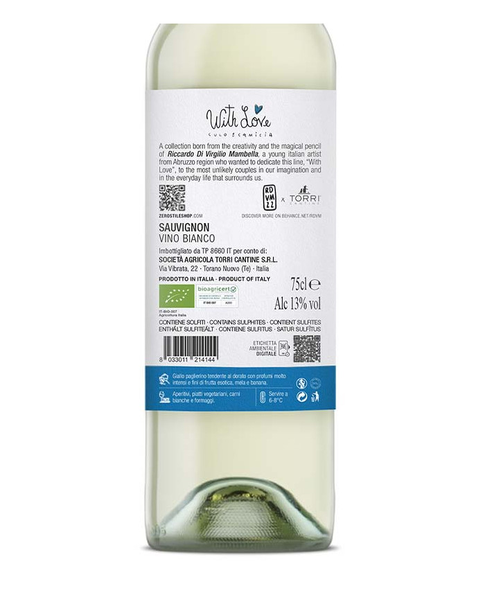 Witte Wijnen  Sauvignon Vino Bianco 2022 With Love Culo & Camicia - Torri Cantine 6,00 €