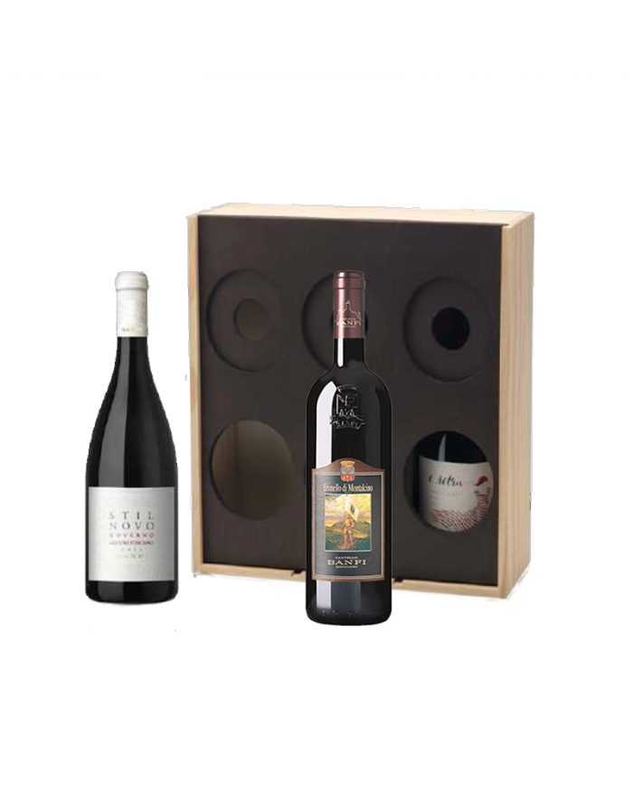 Rode wijnen  Cassetta 3 BT: Brunello di Montalcino - Stilnovo · Governo all’uso Toscano - L’altra · Barbera d’Asti DOCG 31,85&nbsp;€