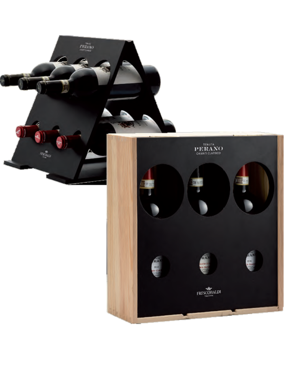 Vini Rossi  CASSETTA ENOTECA con 2 BT TENUTA PERANO Chianti Classico e TENUTA PERANO RISERVA Chianti Classico Riserva - FRESC...