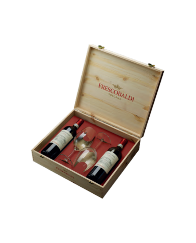 Vini Rossi  CASSETTA LEGNO CASTIGLIONI CHIANTI 2023 + due CALICI - Frescobaldi 45,82&nbsp;€