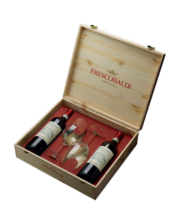 Rode wijnen  CASSETTA LEGNO CASTIGLIONI CHIANTI 2023 + due CALICI - Frescobaldi 45,82 €